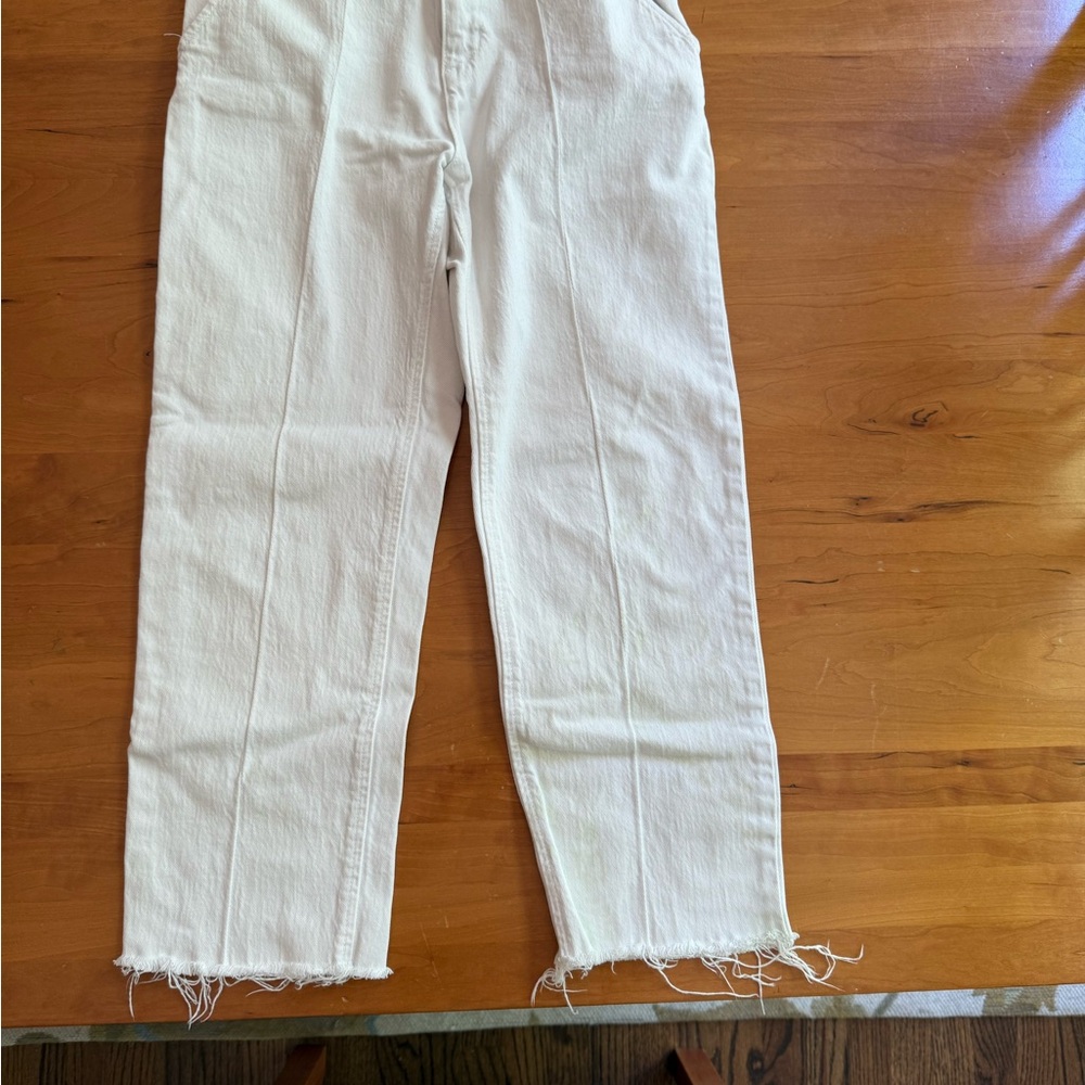 Rachel Comey White Frayed Hem Jeans